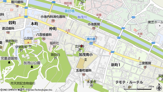 〒959-1352 新潟県加茂市上町の地図