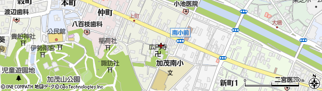 新潟県加茂市上町周辺の地図