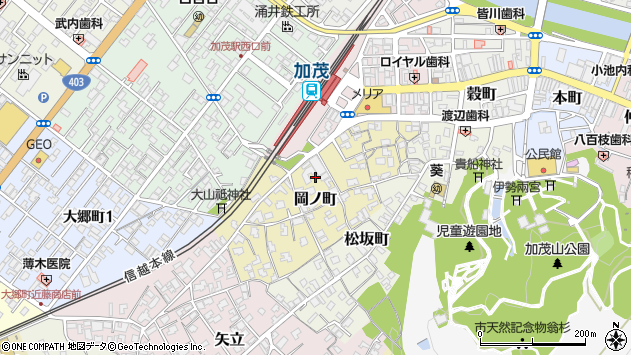 〒959-1377 新潟県加茂市岡ノ町の地図