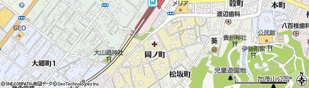 新潟県加茂市岡ノ町周辺の地図