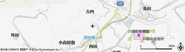 福島県伊達郡川俣町東福沢古内8周辺の地図