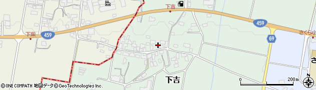福島県北塩原村（耶麻郡）下吉（吉村）周辺の地図