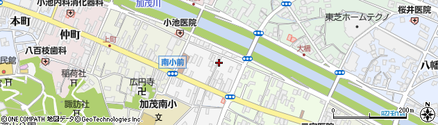 新潟県加茂市五番町周辺の地図