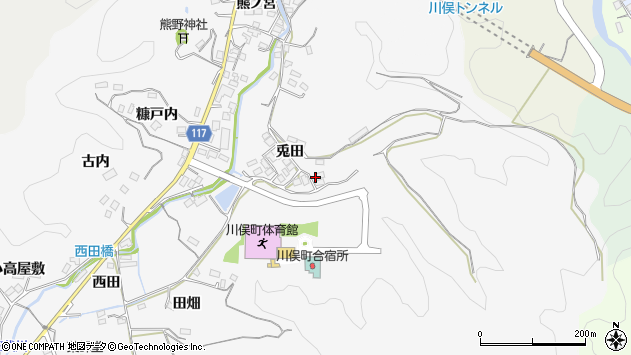 〒960-1405 福島県伊達郡川俣町東福沢の地図