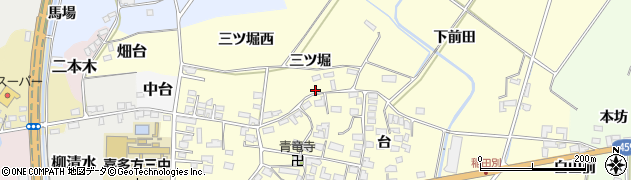 福島県喜多方市岩月町橿野三ツ堀1328周辺の地図