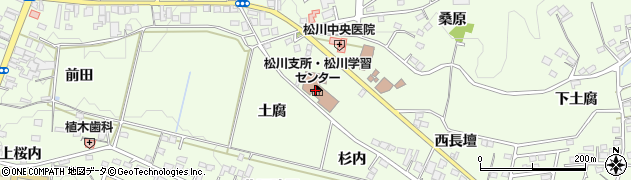 福島市役所　松川支所周辺の地図