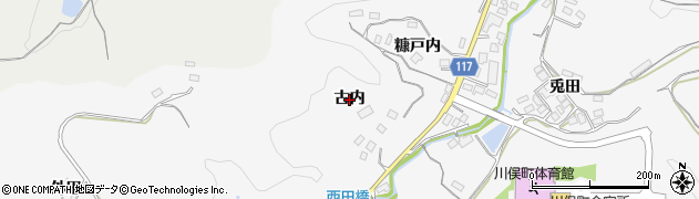 福島県川俣町（伊達郡）東福沢（古内）周辺の地図