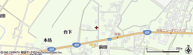 福島県喜多方市関柴町平林（前田）周辺の地図