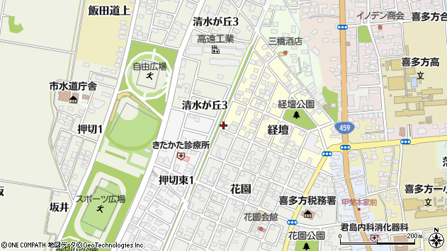 〒966-0884 福島県喜多方市壇ノ前の地図