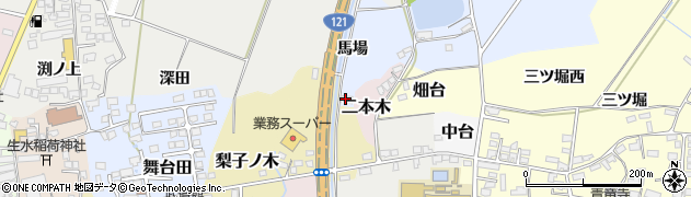 福島県喜多方市岩月町宮津（馬場）周辺の地図