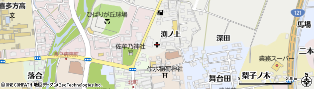福島県喜多方市岩月町喜多方渕ノ下172周辺の地図