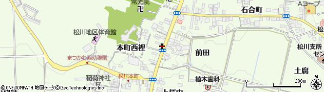 福島県福島市松川町本町周辺の地図
