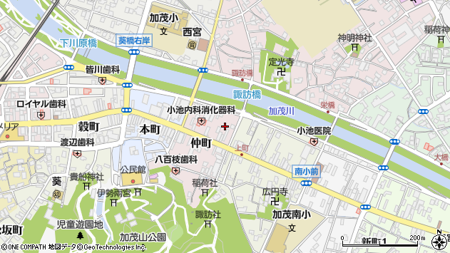 〒959-1351 新潟県加茂市仲町の地図