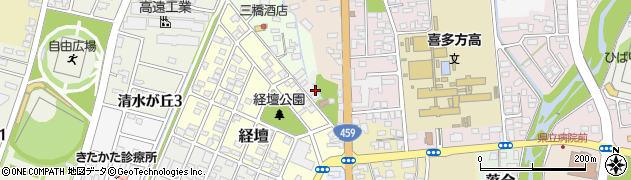 福島県喜多方市経壇東周辺の地図