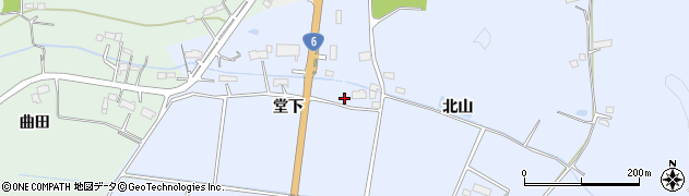 福島県南相馬市原町区下北高平（堂下）周辺の地図