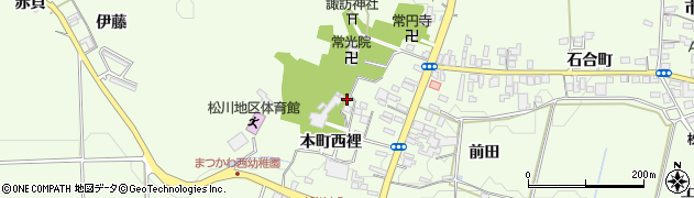 福島県福島市松川町本町西裡周辺の地図