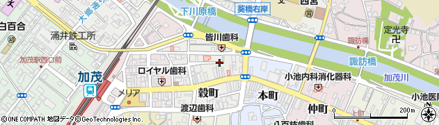 新潟県加茂市穀町周辺の地図
