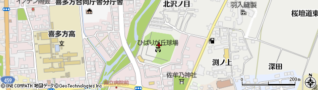 福島県喜多方市岩月町喜多方（北山ノ神）周辺の地図