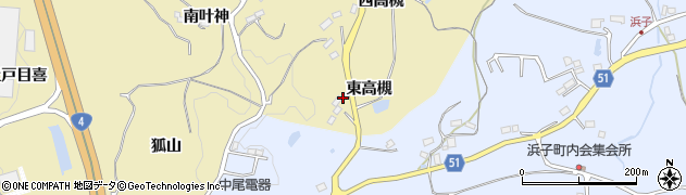 福島県福島市松川町金沢東高槻周辺の地図