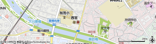 加茂郵便局周辺の地図