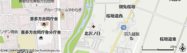 福島県喜多方市岩月町喜多方北沢ノ目280周辺の地図