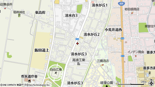 〒966-0882 福島県喜多方市中寺の地図