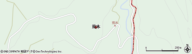 福島県西会津町（耶麻郡）新郷大字冨士（荒木）周辺の地図