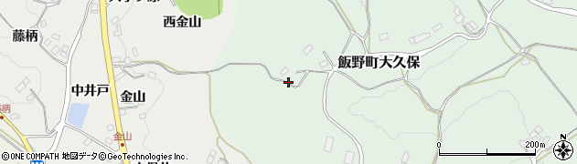 福島県福島市飯野町大久保（仲ノ内山）周辺の地図