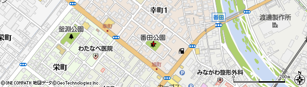 番田公園周辺の地図
