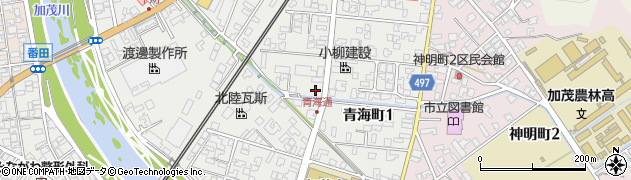 新潟県加茂市青海町周辺の地図