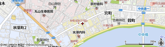 新潟県燕市仲町周辺の地図