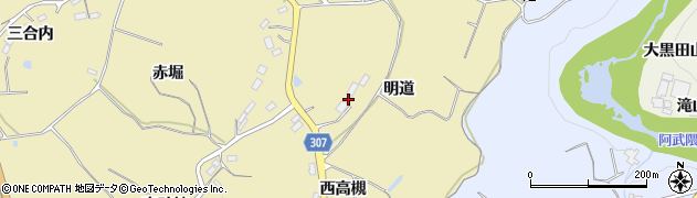 福島県福島市松川町金沢（明道）周辺の地図