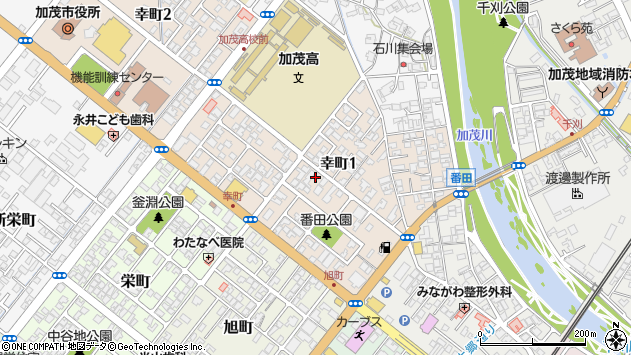 〒959-1313 新潟県加茂市幸町の地図