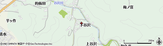 福島県川俣町（伊達郡）飯坂（下谷沢）周辺の地図