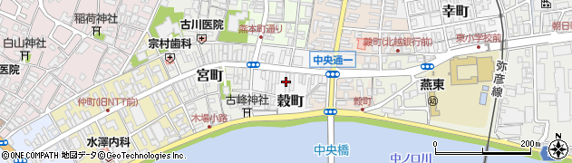 新潟県燕市穀町周辺の地図