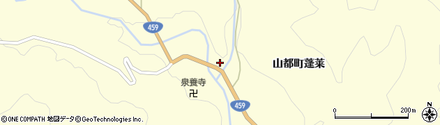 福島県喜多方市山都町蓬莱岩下周辺の地図