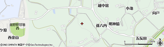福島県福島市飯野町大久保（古屋戸）周辺の地図