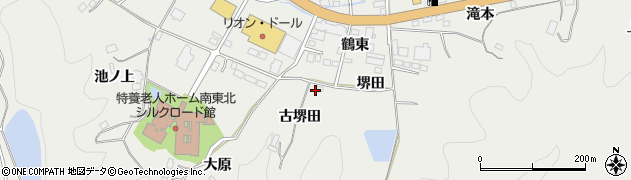 福島県川俣町（伊達郡）鶴沢（古堺田）周辺の地図