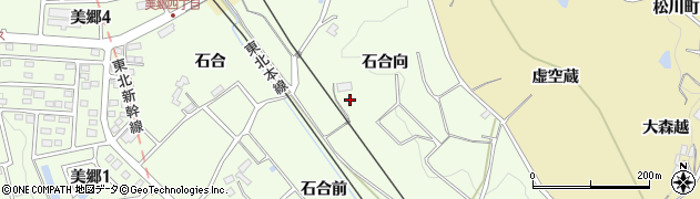 福島県福島市松川町（石合向）周辺の地図
