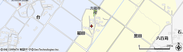 福島県喜多方市岩月町橿野馬場周辺の地図