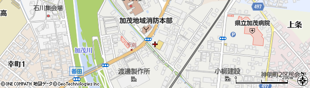 千刈川橋周辺の地図