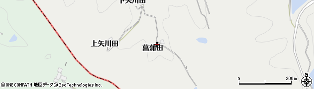 福島県川俣町（伊達郡）鶴沢（菖蒲田）周辺の地図