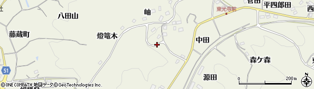 福島県福島市飯野町明治岫周辺の地図
