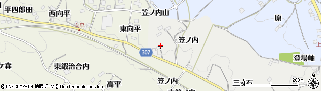 福島県福島市飯野町（笠ノ内）周辺の地図