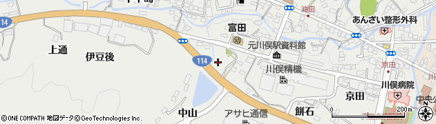 福島県伊達郡川俣町鶴沢村社前周辺の地図