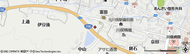 福島県川俣町（伊達郡）鶴沢（村社前）周辺の地図