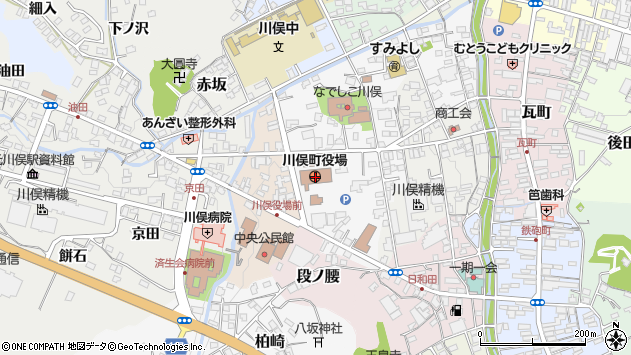〒960-1400 福島県伊達郡川俣町（以下に掲載がない場合）の地図
