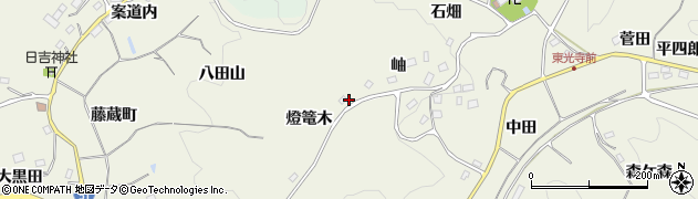 福島県福島市飯野町明治燈篭木周辺の地図