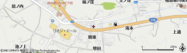 福島県川俣町（伊達郡）鶴沢（鶴東）周辺の地図