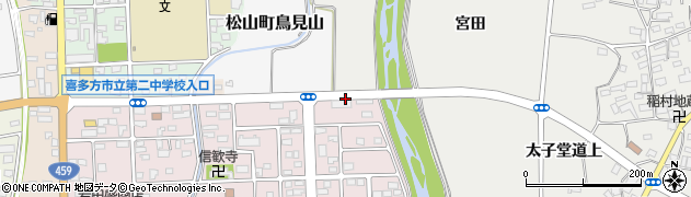 福島県喜多方市岩月町喜多方（上向）周辺の地図